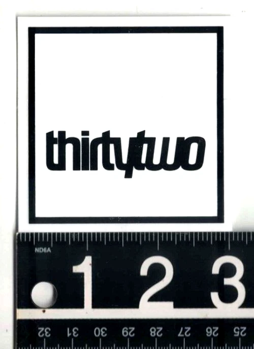 Thirtytwo Snowboarding Sticker 3 in Square Black/White 32 Decal