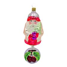 Christopher Radko Bavarian Santa Glass Christmas Ornament 6” Vintage