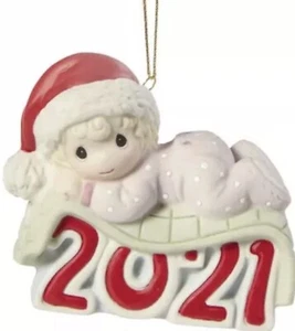Precious Moments Girl 2021 BABY'S 1ª NAVIDAD Porcelana Adorno Figura NUEVO - Imagen 1 de 10