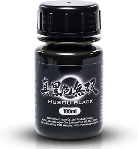 MUSOU SCHWARZE FARBE Acrylfarbe 100ml Flaschenspray Kunststoffmodelle Kunst Geldbörse Puppe - Bild 1 von 6