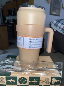 40oz Insulated Tumblers with Handle and Straw Tumbler Reusable Ice Coffee Cup - Picture 1 of 4
