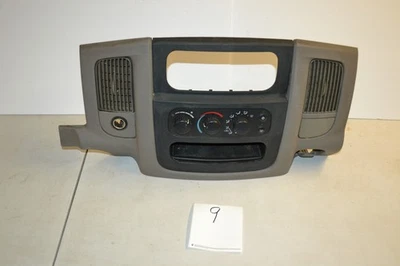2002-2005 dodge ram dash trim radio climate bezel center vents oem  grey - Image 1 of 4