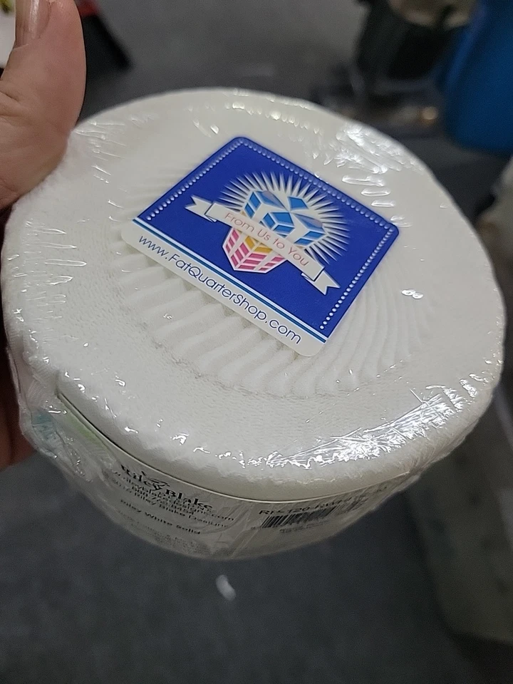 Riley Blake Cotton Jelly Roll Up - Riley White Solid -  40 2.5" strips - Image 1 of 4