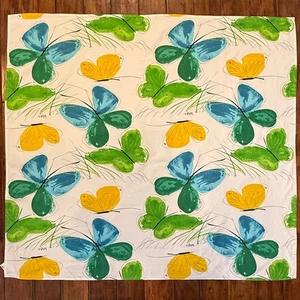 Retro Vera Neumann Schmetterlinge Kämpfe der ausgefallenen Tischdecke 47x51 Schmetterling hell - Bild 1 von 6