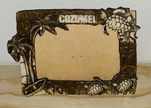 Cozumel Mexico Sea Turtles 4 x 6 Picture Frame Resin All Over Design Excellent - Picture 1 of 2