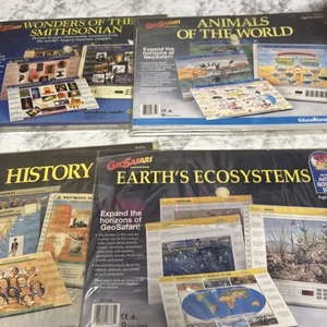 GeoSafari Electronic Learning Game Card Sets Lot 4 Homeschool READ - Picture 1 of 6