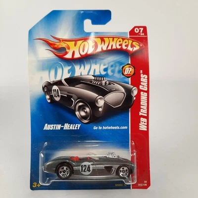 Hot Wheels Web Trading Cars Austin-Healey in Metalflake Gray #07/24 Dicast Car - Image 1 of 4