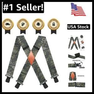 MENDENG Camo Hosenträger für Männer 2" strapazierfähige Clips - verstellbare X-Back Hosenträger f - Bild 1 von 8