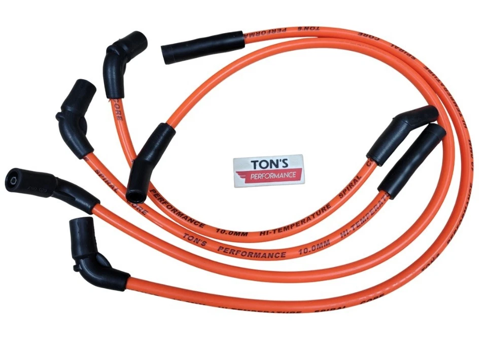 Cables de bujía Ton's Orange 10 mm Harley Davidson 17-23 M8 Road King Glide FLHX Foto 1 de 4