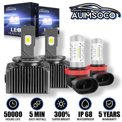 Kit de faros LED y bombillas antiniebla 6000K para Chevrolet Silverado 3500 2017-2018 Foto 1 de 4