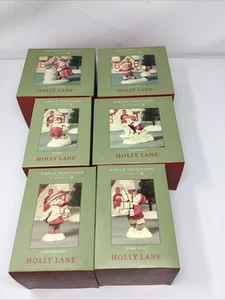 Simple Traditions By Department 56 Holly Lane Figurines w/Boxes lot of 6 New - Picture 1 of 14