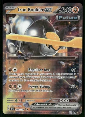 Iron Boulder ex - 099/162 Double Rare Holo NM Pokemon SV05: Temporal Forces - Image 1 of 2