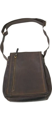 Visconti Leather Messenger Bag Men's Brown Crossbody Adjustable Strap - Image 1 of 4