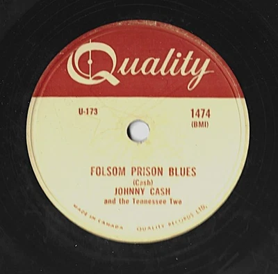 Johnny Cash FOLSOM PRISON BLUES Canadian pressing QUALITY 1474  78rpm - Image 1 of 2