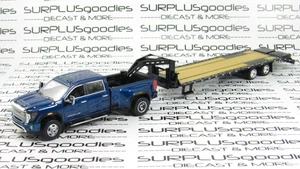 Greenlight Blu 2022 GMC SIERRA 3500 3500HD SLT Dually Pickup w/Gooseneck Trailer - Picture 1 of 10