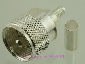 Wtyczka UHF Złącze koncentryczne RG-58 LMR-195 Srebrna końcówka zaciskana - od W5SWL - Zdjęcie 1 z 1