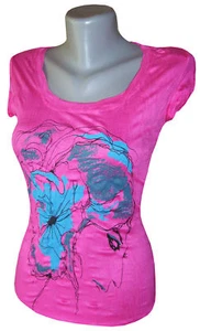 Camiseta de diseñador Mystic Knitterlook elástica elastano S M L XL top NUEVA - Imagen 1 de 10