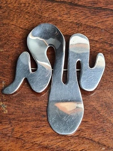 sterling silver modernist abstract brooch - London import 1990 - Picture 1 of 24