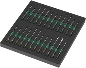 Wera_05150106001 - Set 24 pezzi micro cacciaviti Kraftform con inserto in schiuma 9715 - Foto 1 di 12