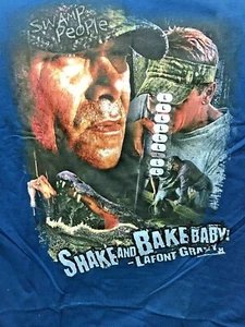 Original Troy Landry Alligator Gator Swamp People L t-shirt Shake and Bake Baby - Picture 1 of 4