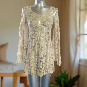 Top para mujer Audrey 3+1 elegante de encaje crema talla 2 - Imagen 1 de 4