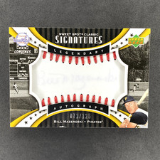 2007 Upper Deck Sweet Spot Classic Signatures Bill Mazeroski Gold Ink Auto #/175
