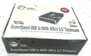SIIG SuperSpeed USB to SATA 3Gb/s 3.5' Enclosure NEW - Picture 1 of 3