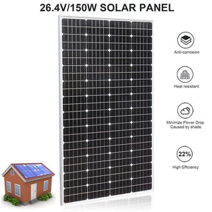 150W Glas Solarpanel Monokristallin Solarmodul Mono für Solaranlagen Wohnmobil - Bild 1 von 9