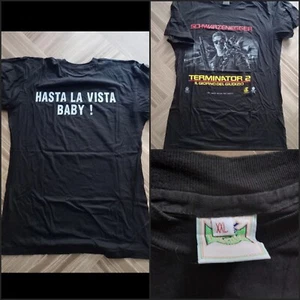 T-SHIRT VINTAGE TERMINATOR 2 - HASTA LA VISTA BABY! - - Foto 1 di 1