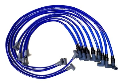 Juego de cables de bujía azul Corvette 5,7 L 75-82 alto rendimiento 10 mm 48463B Foto 1 de 2