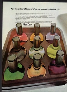 Vintage advertising print ad Fashion Nine Flags Shaving Cologne package Tour 67 - Picture 1 of 1