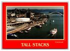 1988 Tall Stacks Celebration Cincinnati OH Skyline Riverboats 4.2x5.9 Postcard