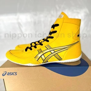 【Made to order】ASICS Wrestling Shoes 1083A001 EX-EO TWR900 Yellow x Gold x Black - Picture 1 of 8