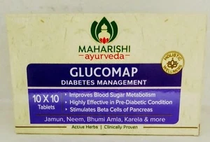 Maharishi Ayurveda Glucomap 100 Tablets Ayurvedic Herbal Product - Picture 1 of 4
