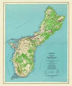 1965 Topo Map of Island of Guam - Afbeelding 1 van 5