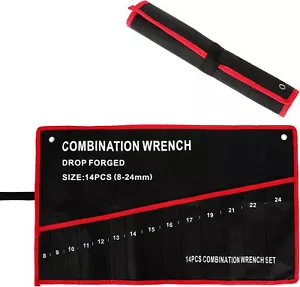 Wrench Roll Up Pouch Wrench Organizer Bag with Handle Wrench Organizer Tool - Picture 1 of 8
