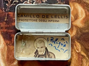 RARE 1st CLASS RELIC St. Camillus de Lillis : Special protector of the sick !!! - Picture 1 of 7