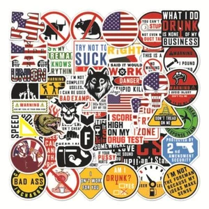 50 Pack Hard Hat Stickers Funny Construction Electrician Helmet Tool Box Decals - Picture 1 of 5