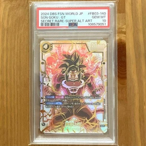 PSA 10 Son Goku GT FB03-140 Dragon Ball Fusion World Raging Roar carta giapponese - Foto 1 di 2