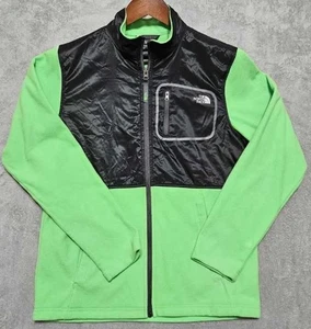 The North Face Fleece Jacket Gray/Lime Boys Size Large 14-16 - Picture 1 of 9