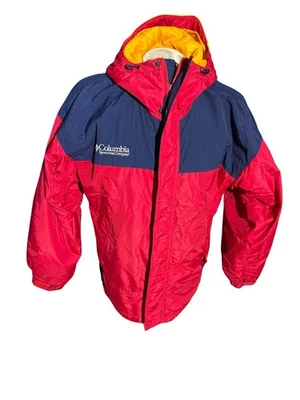 Vintage Columbia Sportswear 90s Bugaboo Jacket Red Navy Yellow Hooded Men’s S - Image 1 of 4