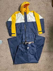 NORTH ALTANTIC TRADING kleiner Regen schlechtes Wetter Segelboot Anzug Ausrüstung Trägerhose & Jacke - Bild 1 von 16