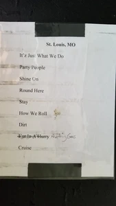 FLORIDA GEORGIA LINE - ORIGINAL NOT A COPY AMPHITHEATER ST LOUIS USED SETLIST - Picture 1 of 1