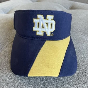 Notre Dame Visor Hat Fighting Irish Cap Under Armour White Stripe OSFA Football - Picture 1 of 7