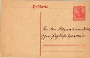 Dr Jim Briefmarken Deutschland Deutsches Reich 10 Pfennig Prepaid Postal ungestempelt - Bild 1 von 2