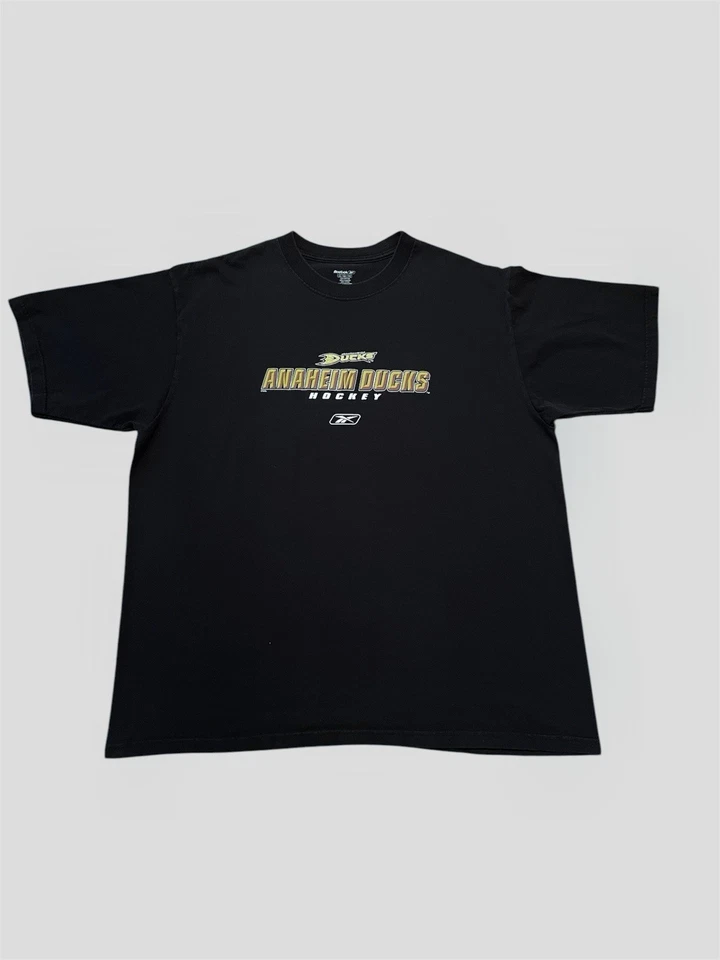 Camiseta Reebok Negra Hockey Anaheim Ducks Vintage NHL Talla 2XL Foto 1 de 4
