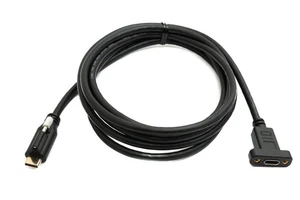 SYSTEM-S USB 3.1 Gen 2 Kabel 2 m Typ C Stecker zu Buchse Einzel Schraube - Afbeelding 1 van 4