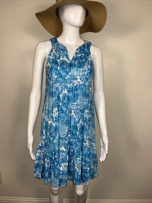 Vestido Lilly Pulitzer para mujer Lindy Ropa de playa Verano Azul Tropical Talla XXS Foto 1 de 4