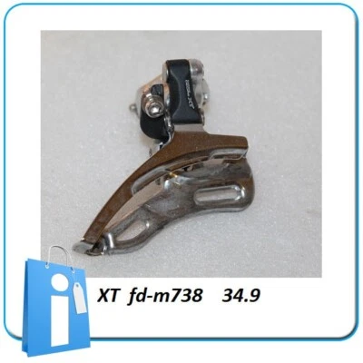 Desviador Cambio Delantero Shimano XT FD-M738 Tiro Por Arriba Ø 34.9 Retro - Imagen 1 de 4