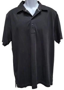 Travis Mathew Polo Golf Shirt Mens Short Sleeve Black Medium - Picture 1 of 5